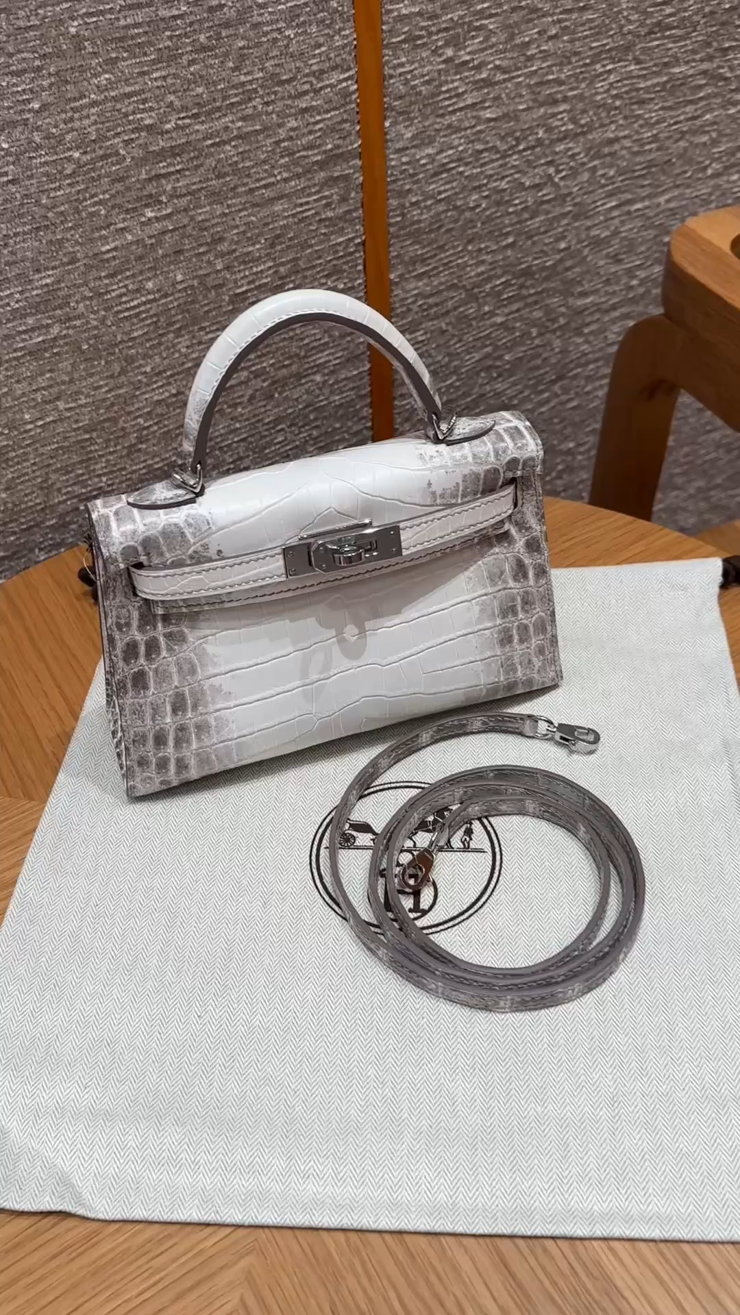 Hermès  Mini Kelly2 Size19   Himalaya Niloticus imported