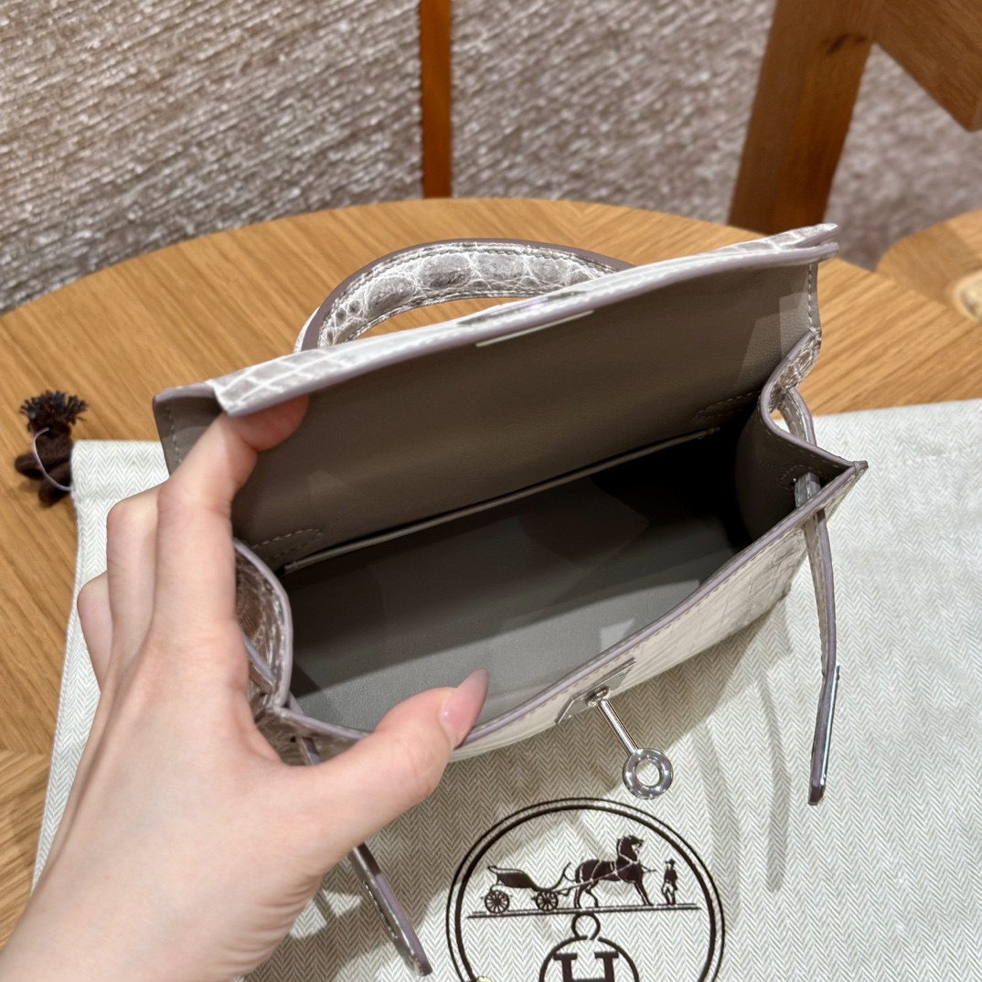 Hermès  Mini Kelly2 Size19   Himalaya Niloticus imported