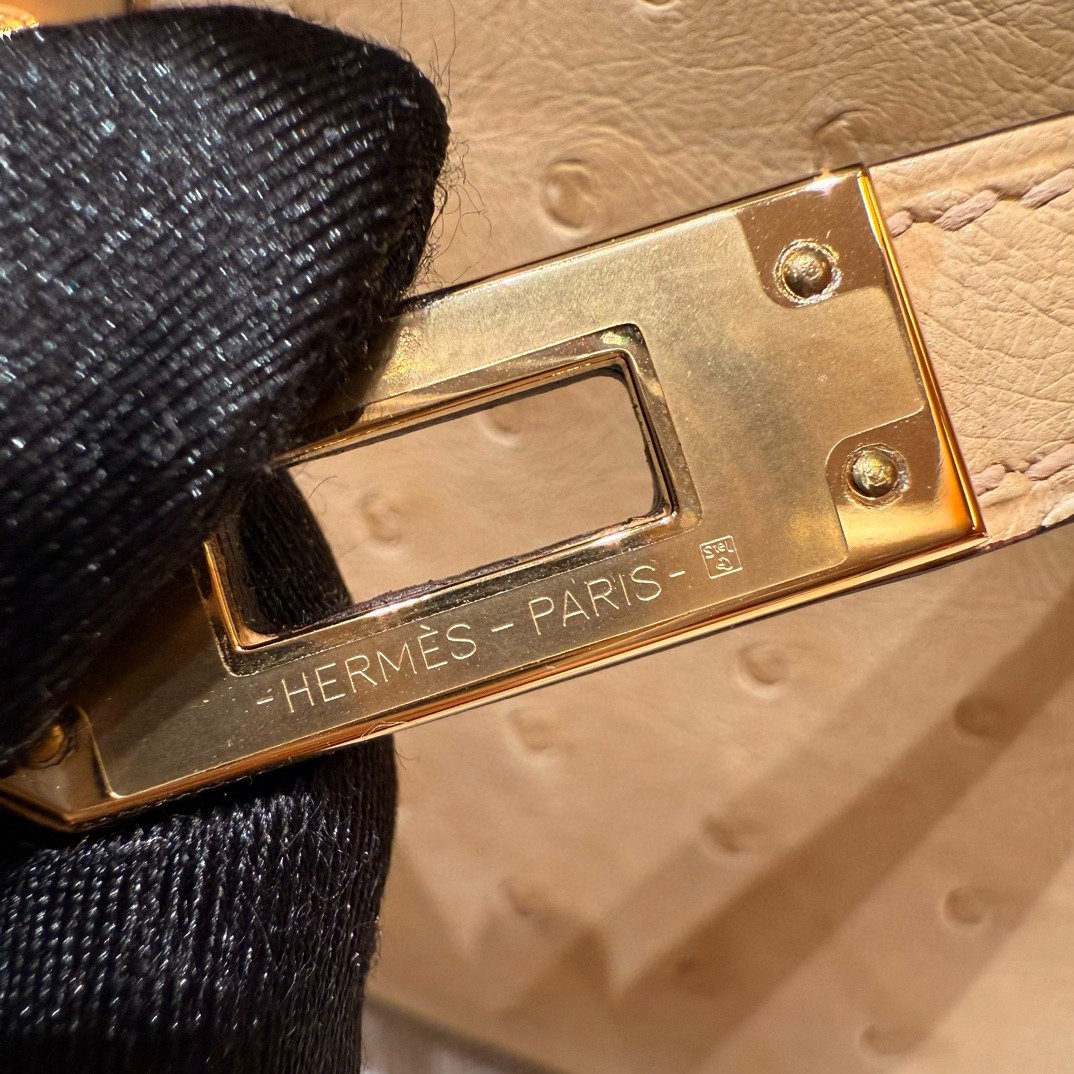 Hermès  Mini Kelly2 Size19 Chai  KK ostrich imported