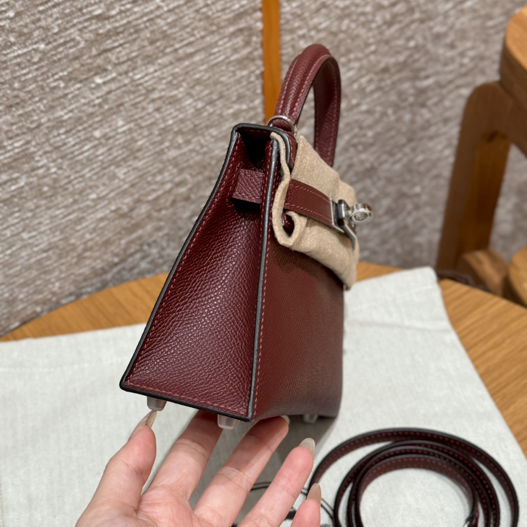 Hermès  Mini Kelly2 Size19  Rouge H  Epsom