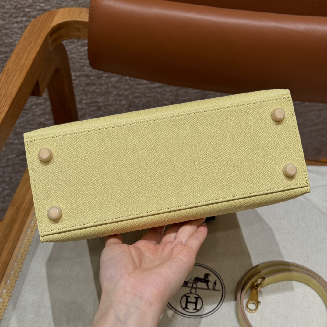 Hermès  Kelly 25 Jaune Poussin eposm