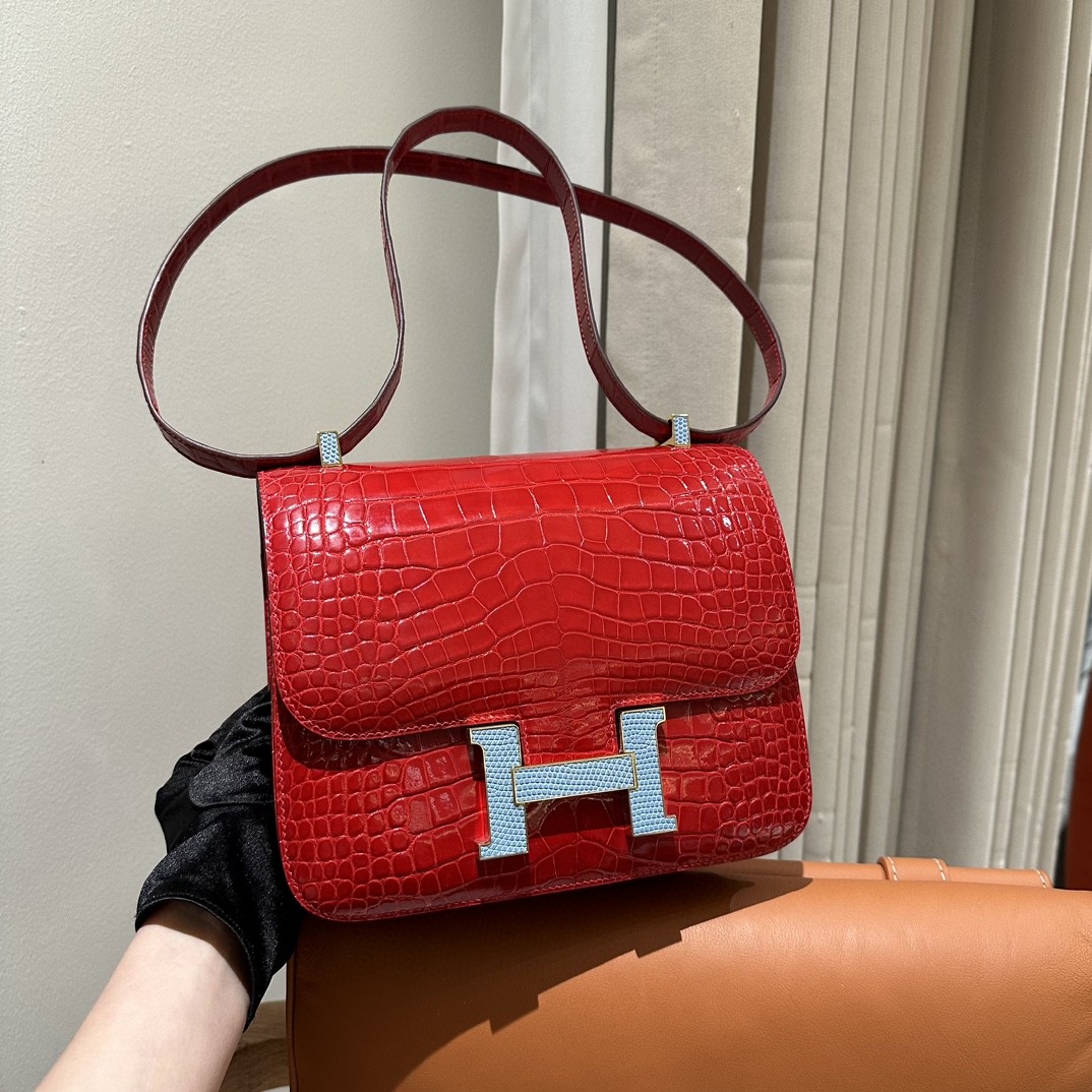 Hermès Constance 24  Braise Lisse Alligator🐊 imported