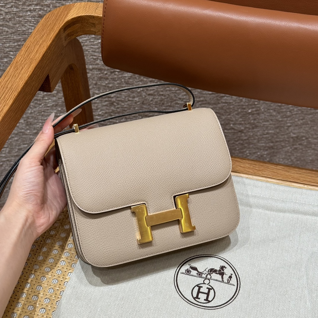 Hermès Constance 19 Gris tourtelle Epsom