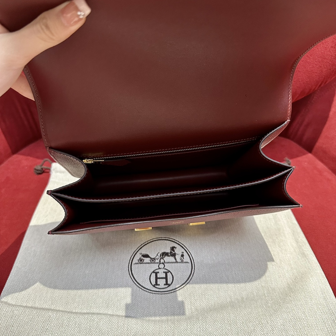 Hermès Constance 24 H Red Epsom