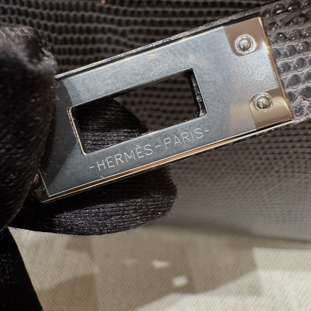 Hermès  Kelly Pochette 1  Ardoise Lizard imported