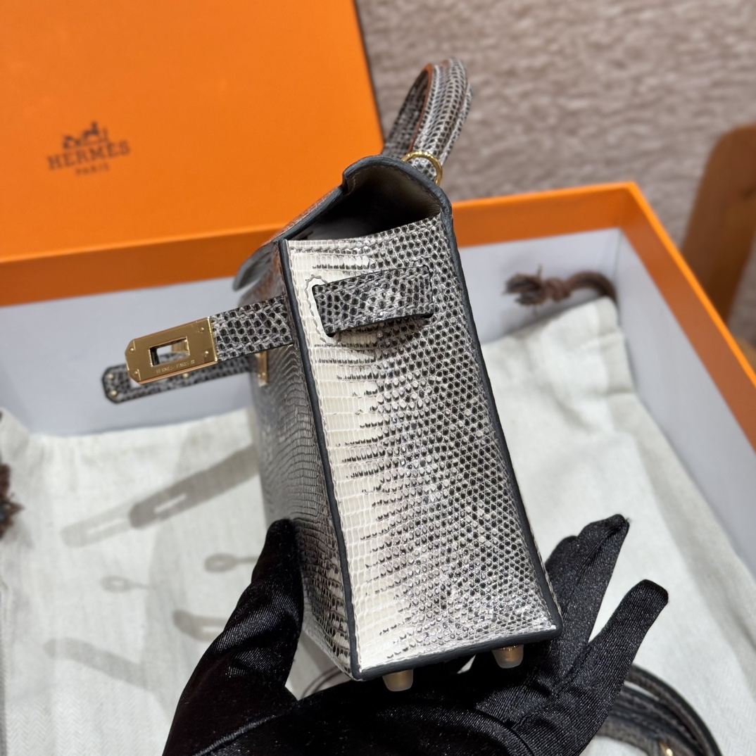 Hermès  Mini Kelly2 Size19 Ombre Lizard imported