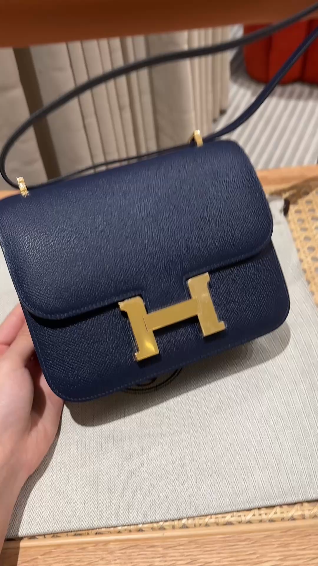 Hermès Constance 19 Blue saphir epsom