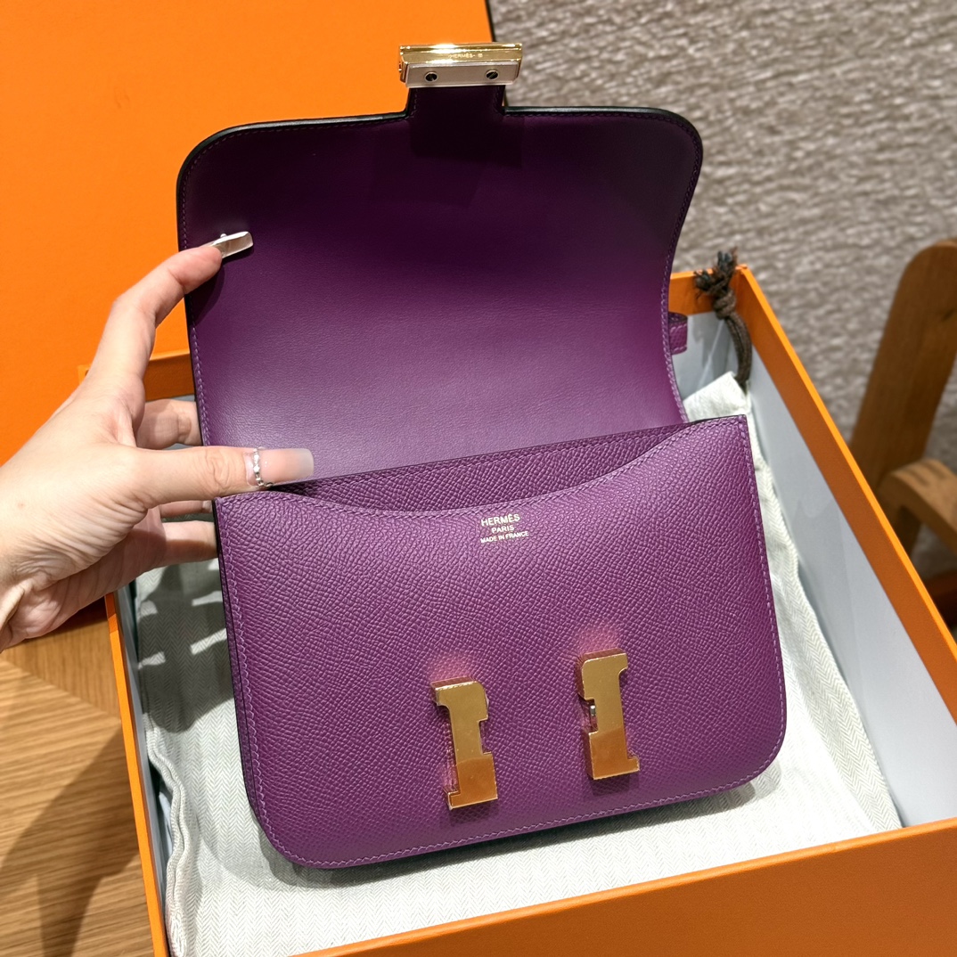 Hermès Constance 19 Anemone Epsom