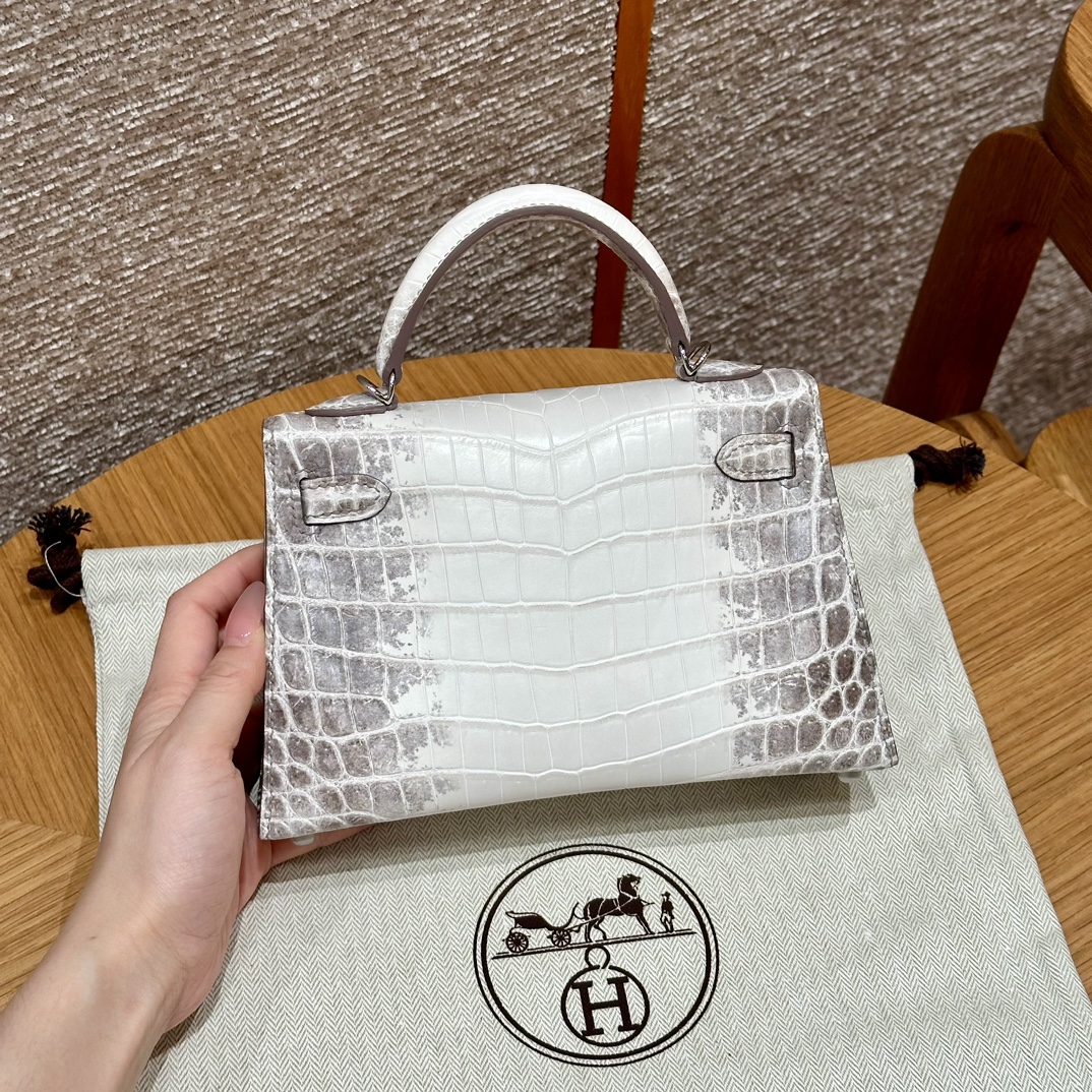 Hermès  Mini Kelly2 Size19   Himalaya Niloticus imported