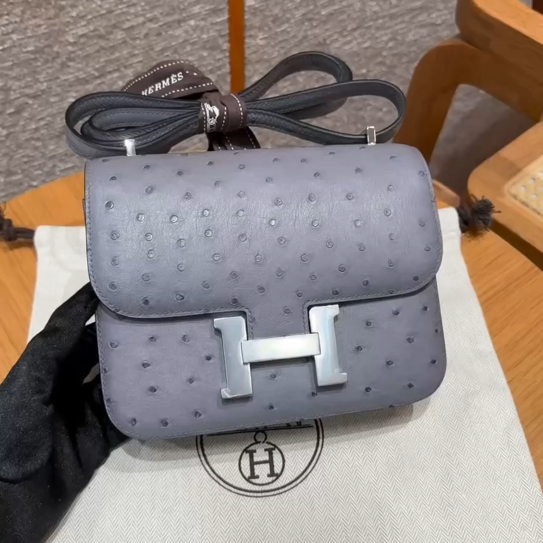 Hermès Constance 19 Girs Agate KK ostrich imported
