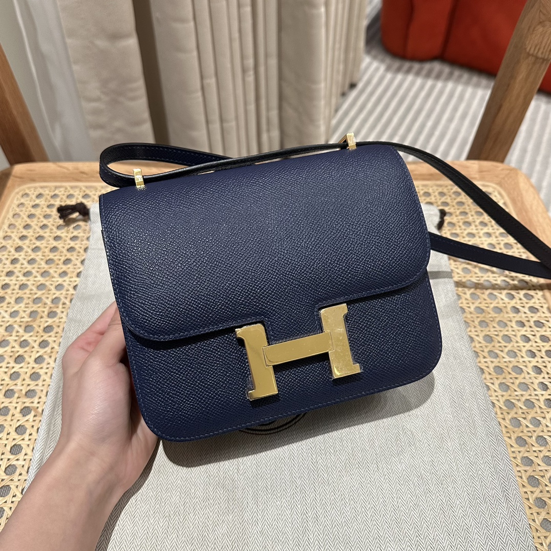 Hermès Constance 19 Blue saphir epsom