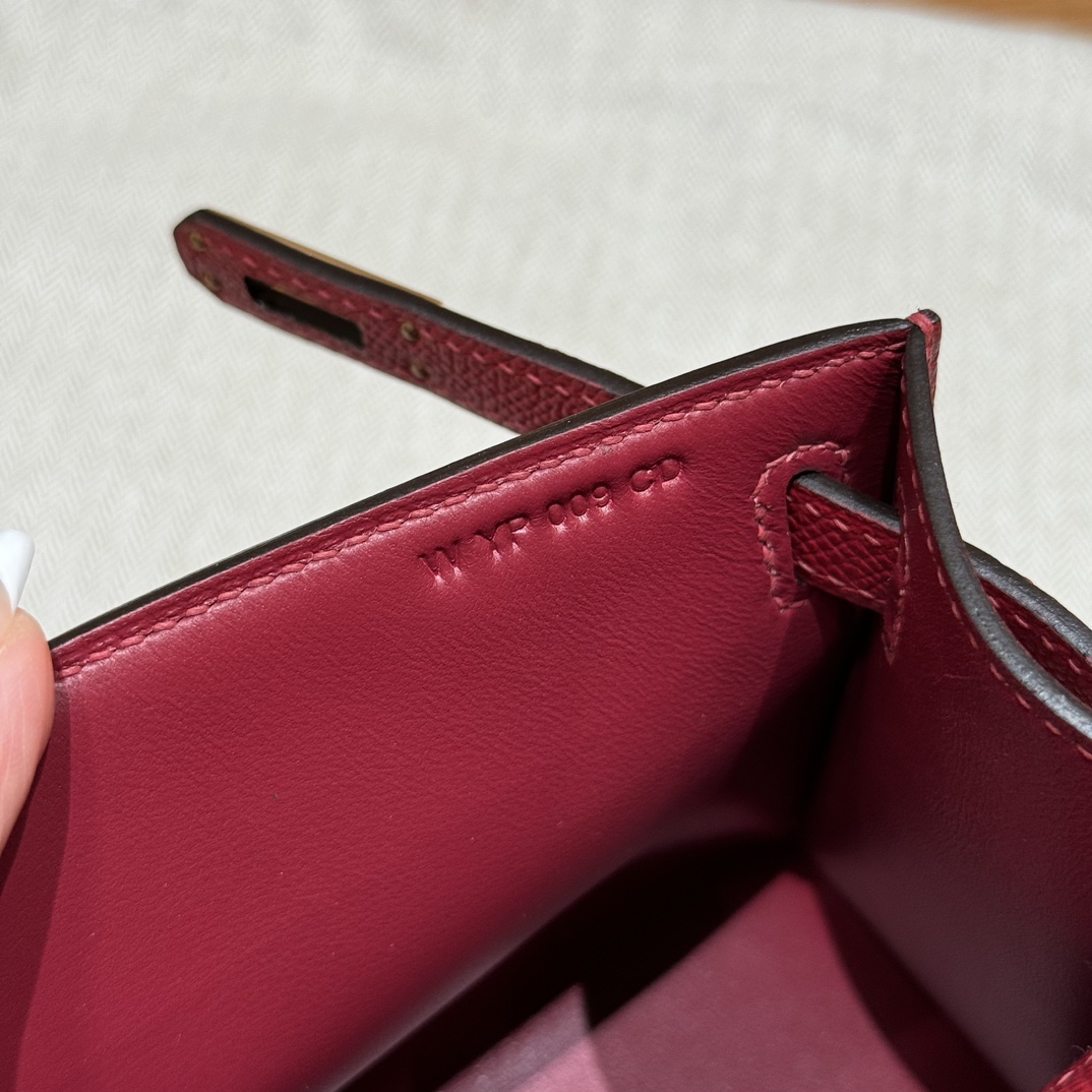 Hermès  Kelly Pochette 1 Rouge great Epsom