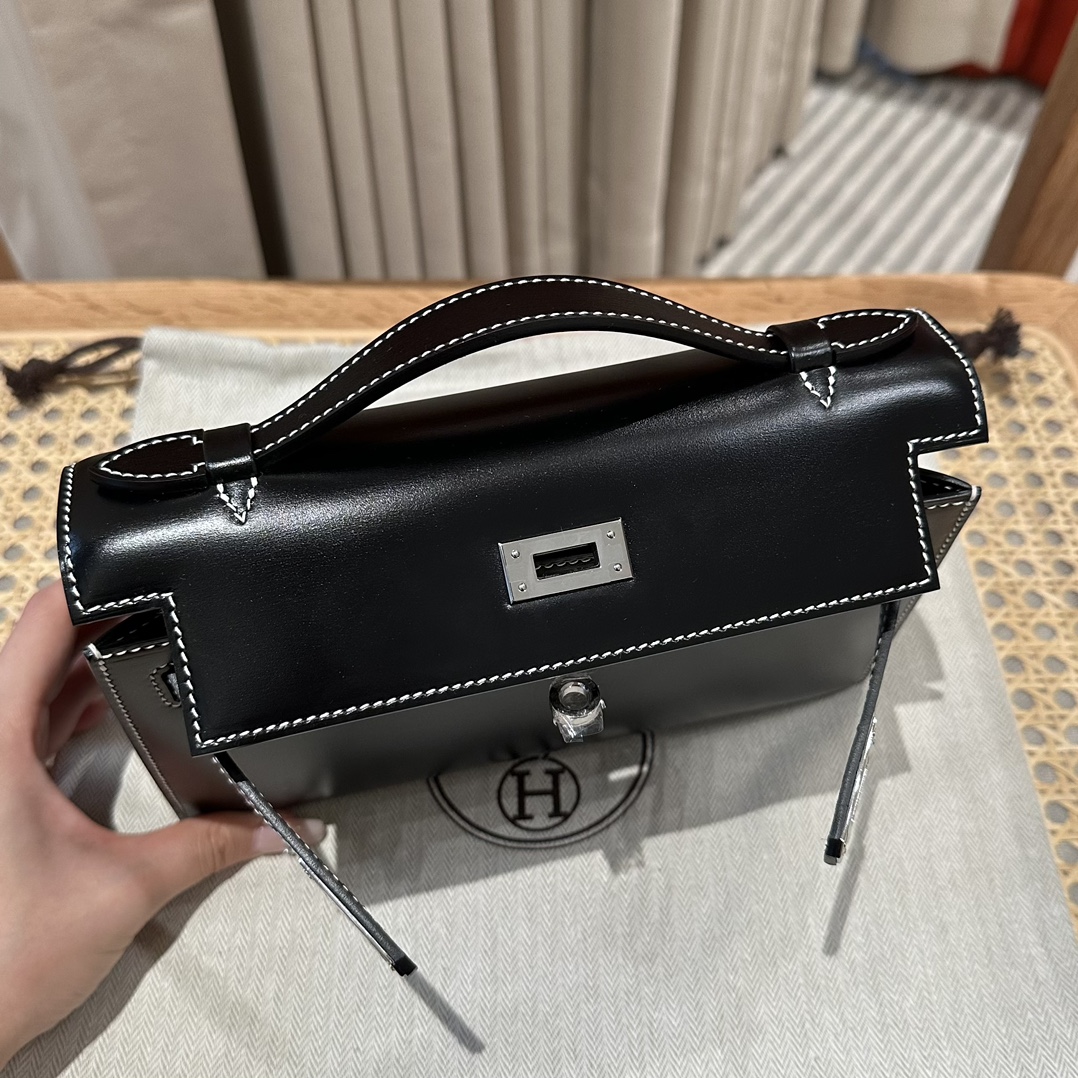 Hermès  Kelly Pochette 1 Black Box