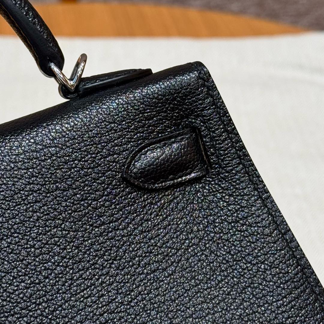 Hermès  Mini Kelly2 Size19 noir chèvre