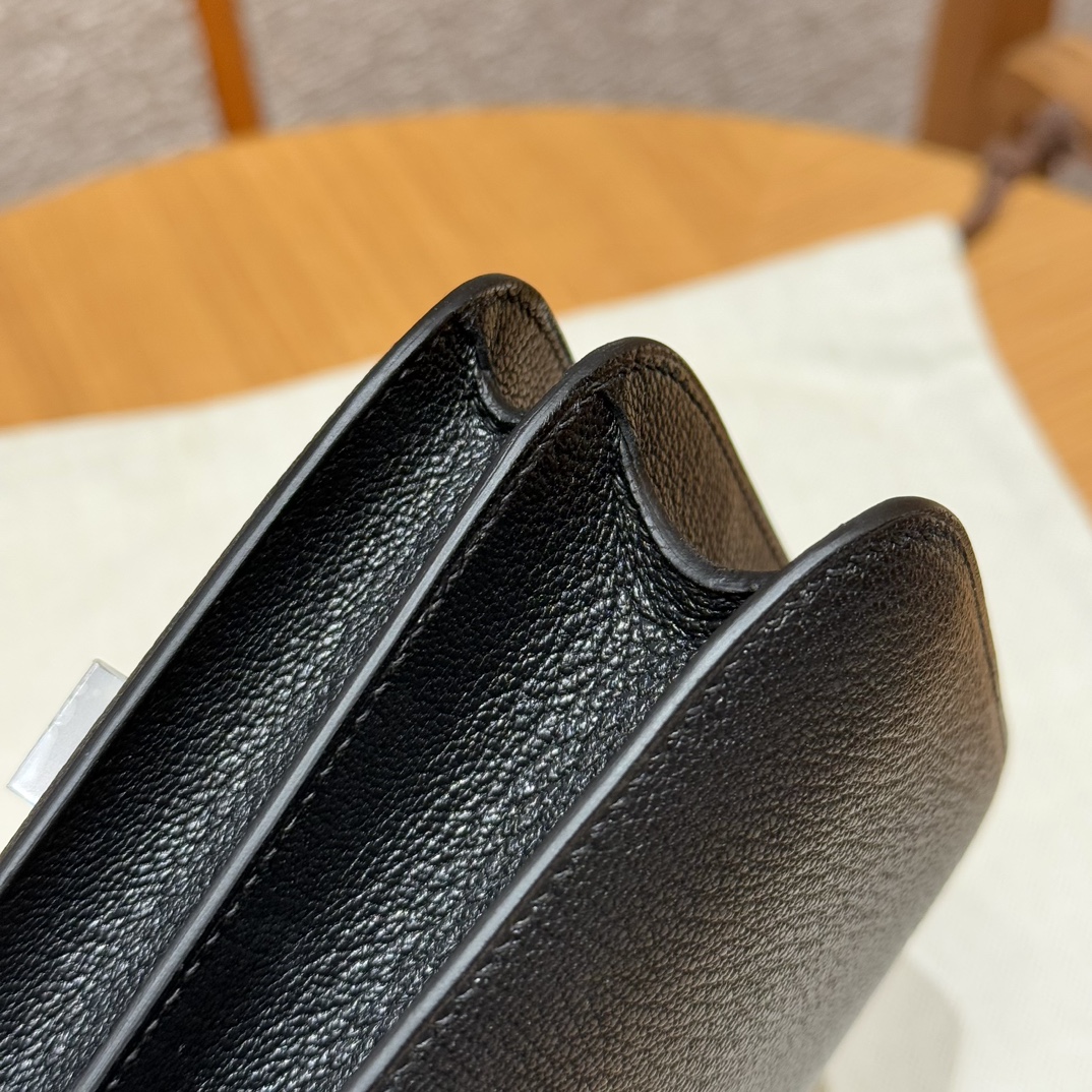 Hermès Constance 19 Noir  chèvre