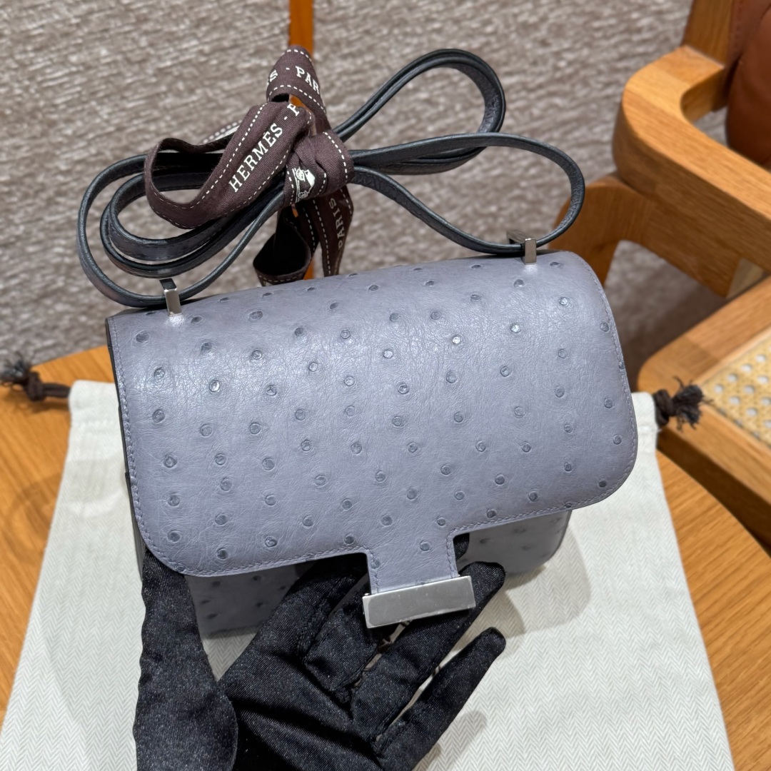 Hermès Constance 19 Girs Agate KK ostrich imported