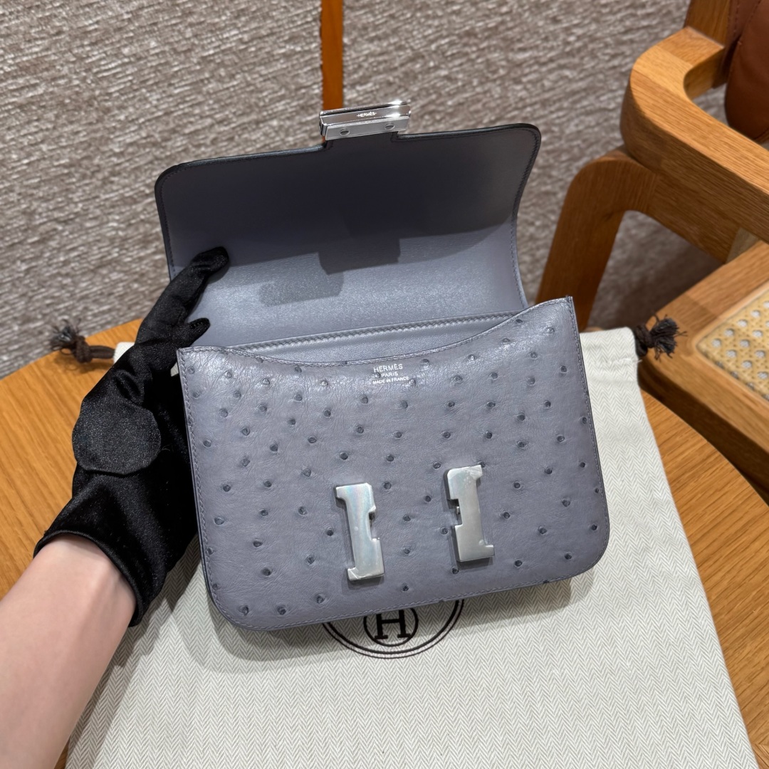 Hermès Constance 19 Girs Agate KK ostrich imported