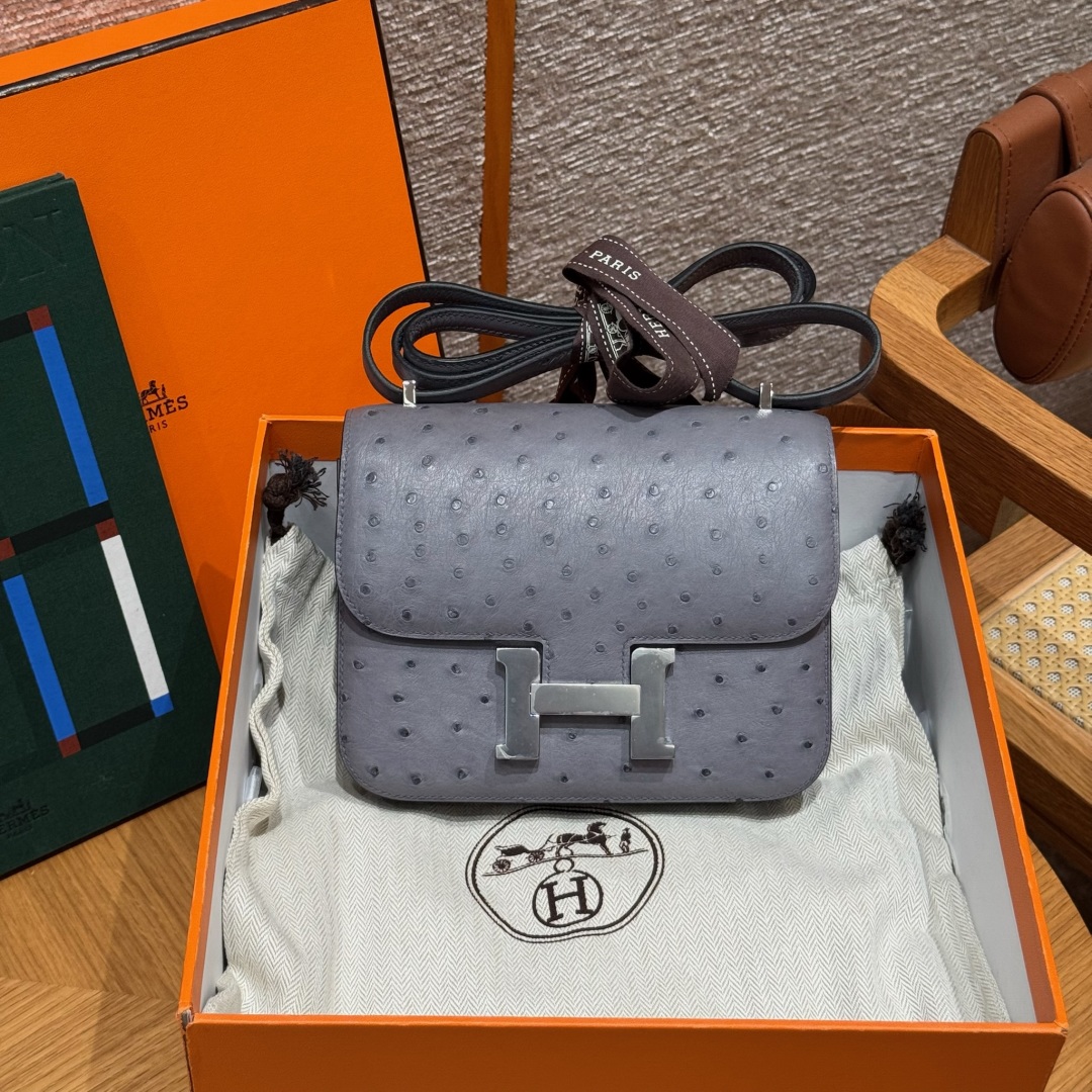 Hermès Constance 19 Girs Agate KK ostrich imported