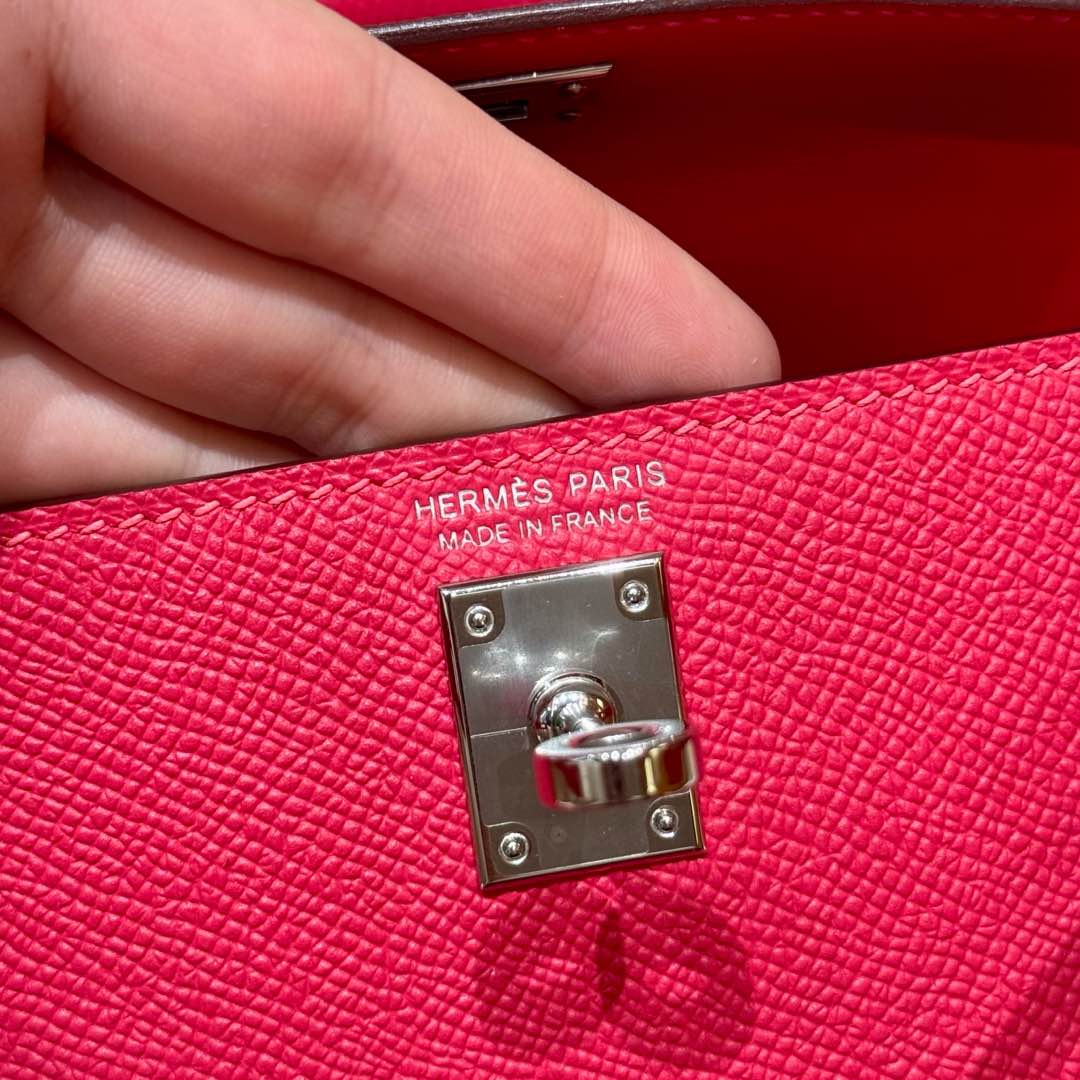 Hermès  Mini Kelly2 Size19 Rose extreme epsom