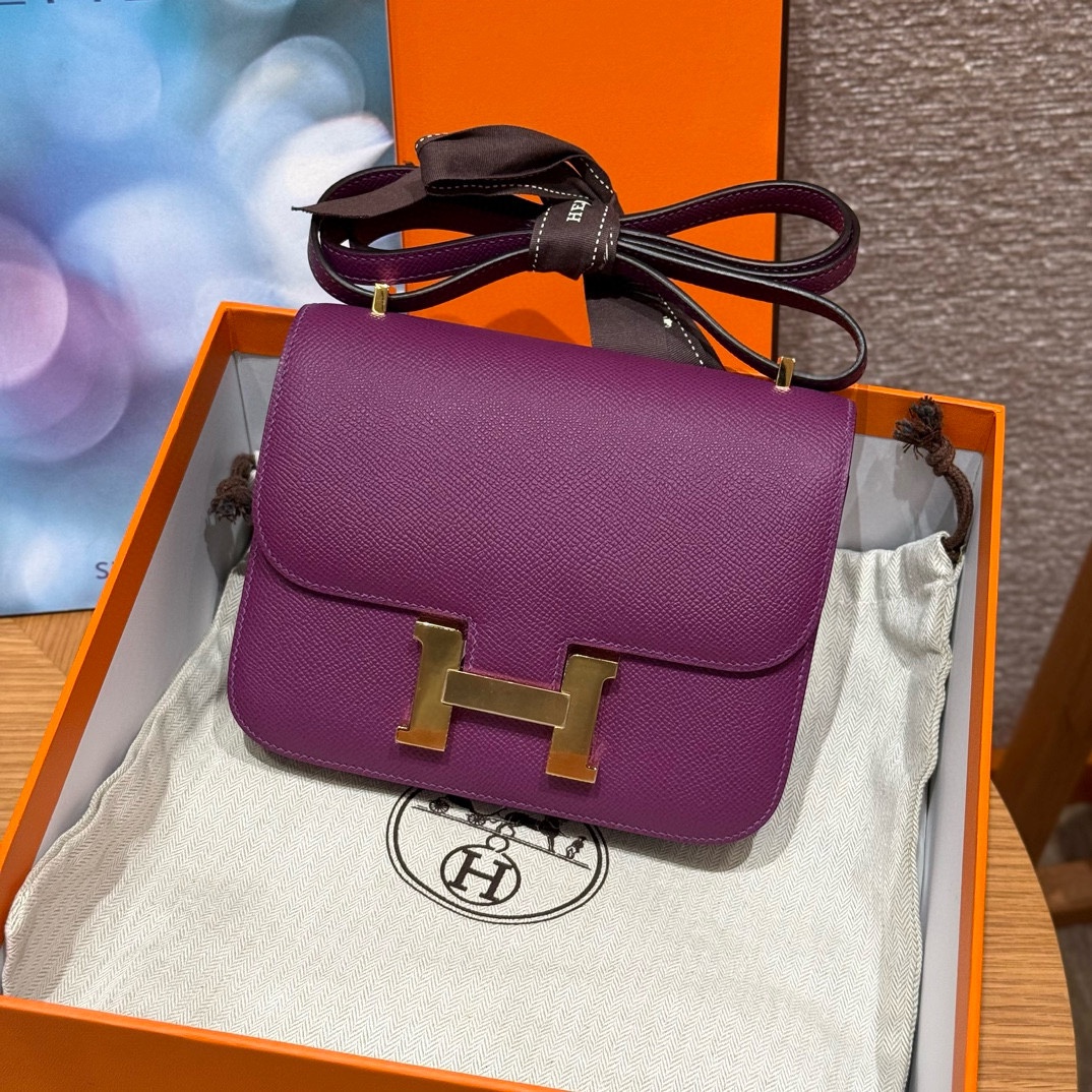 Hermès Constance 19 Anemone Epsom