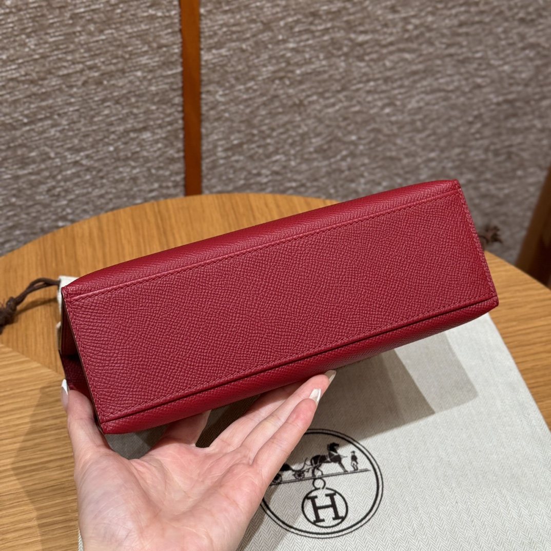Hermès  Kelly Pochette 1 Rouge great Epsom