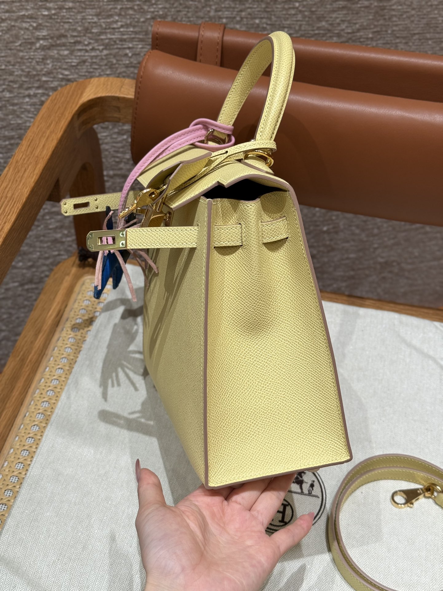 Hermès  Kelly 25 Jaune Poussin eposm