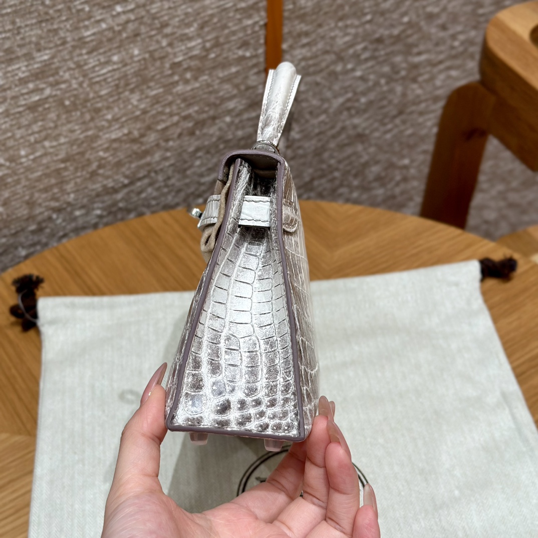 Hermès  Mini Kelly2 Size19   Himalaya Niloticus imported