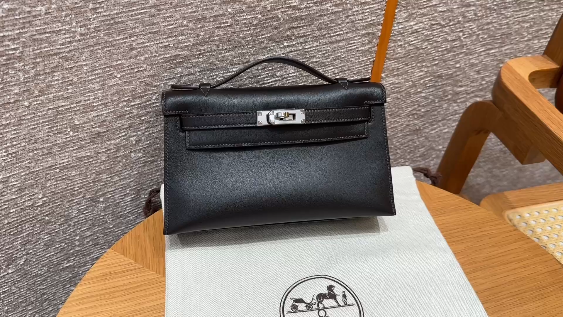 Hermès  Kelly Pochette 1 Ebene Swift