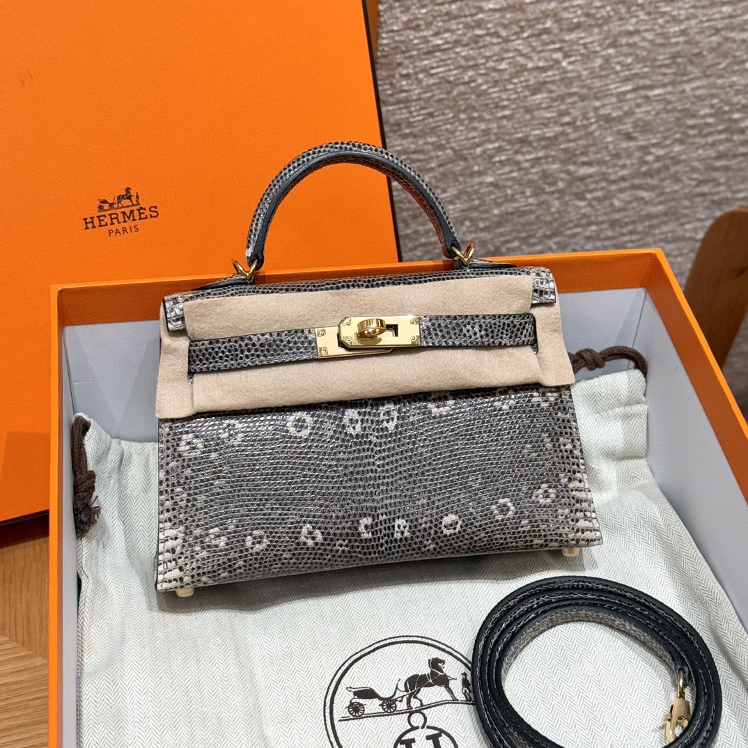 Hermès  Mini Kelly2 Size19 Ombre Lizard imported