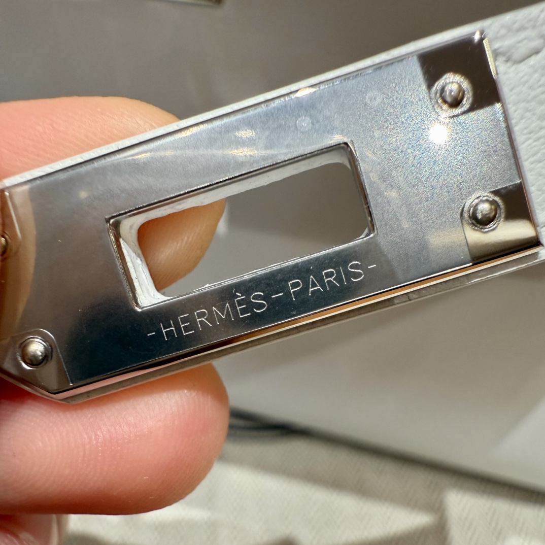 Hermès  Kelly Pochette 1 Blanc Swift