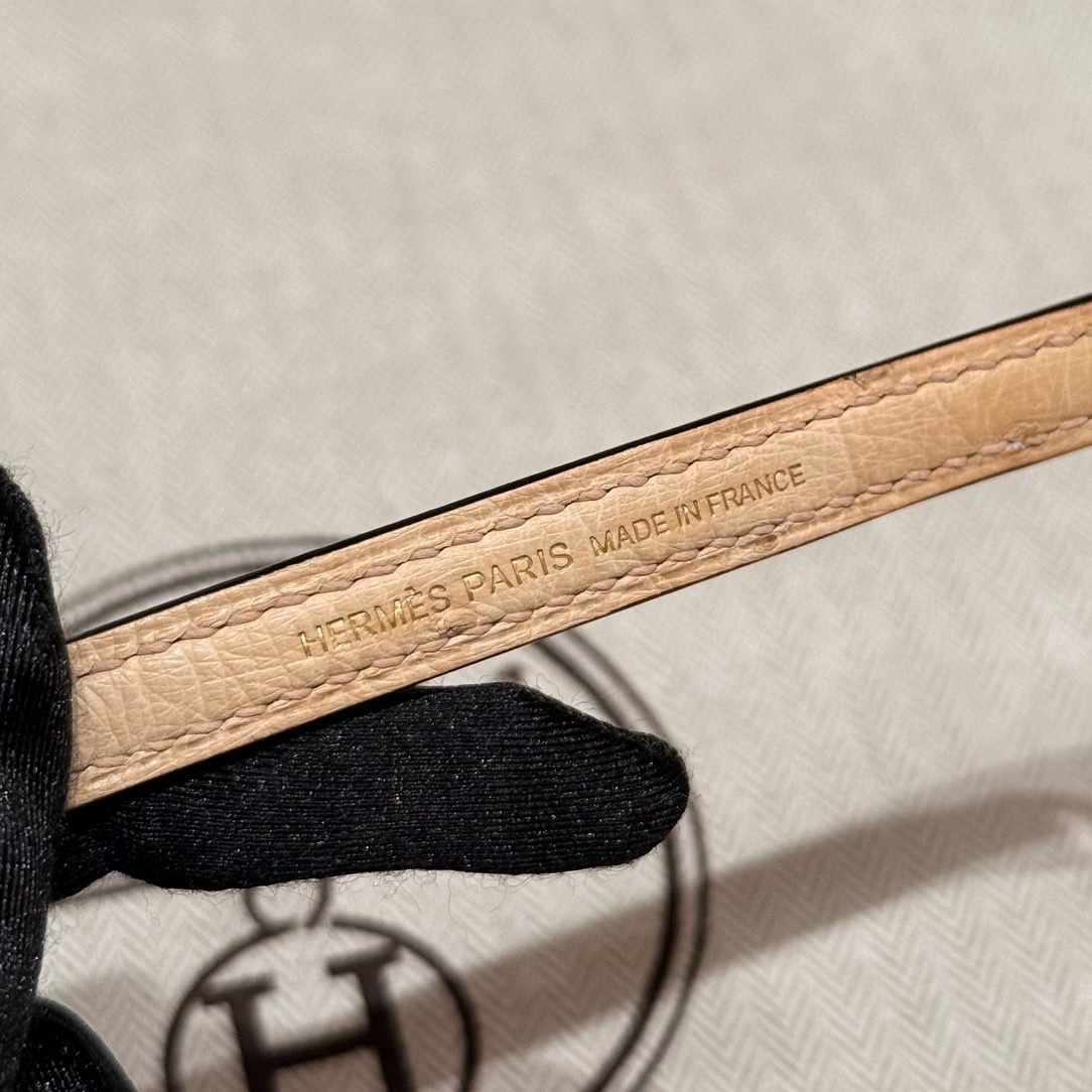 Hermès  Mini Kelly2 Size19 Chai  KK ostrich imported