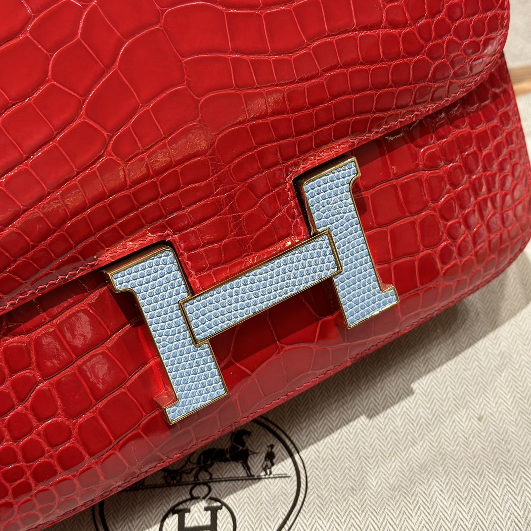 Hermès Constance 24  Braise Lisse Alligator🐊 imported