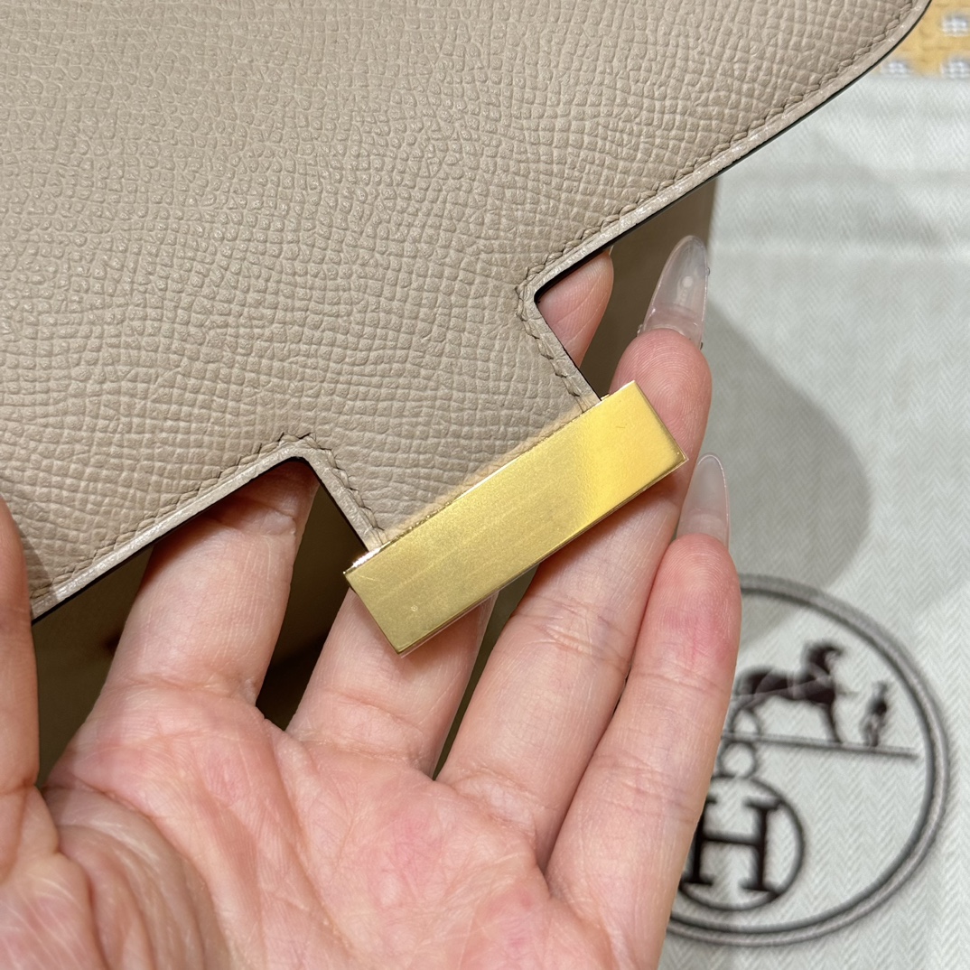 Hermès Constance 19 Gris tourtelle Epsom