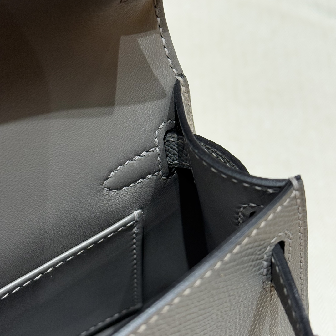 Hermès  Mini Kelly2 Size19 Gris Mayer Epsom