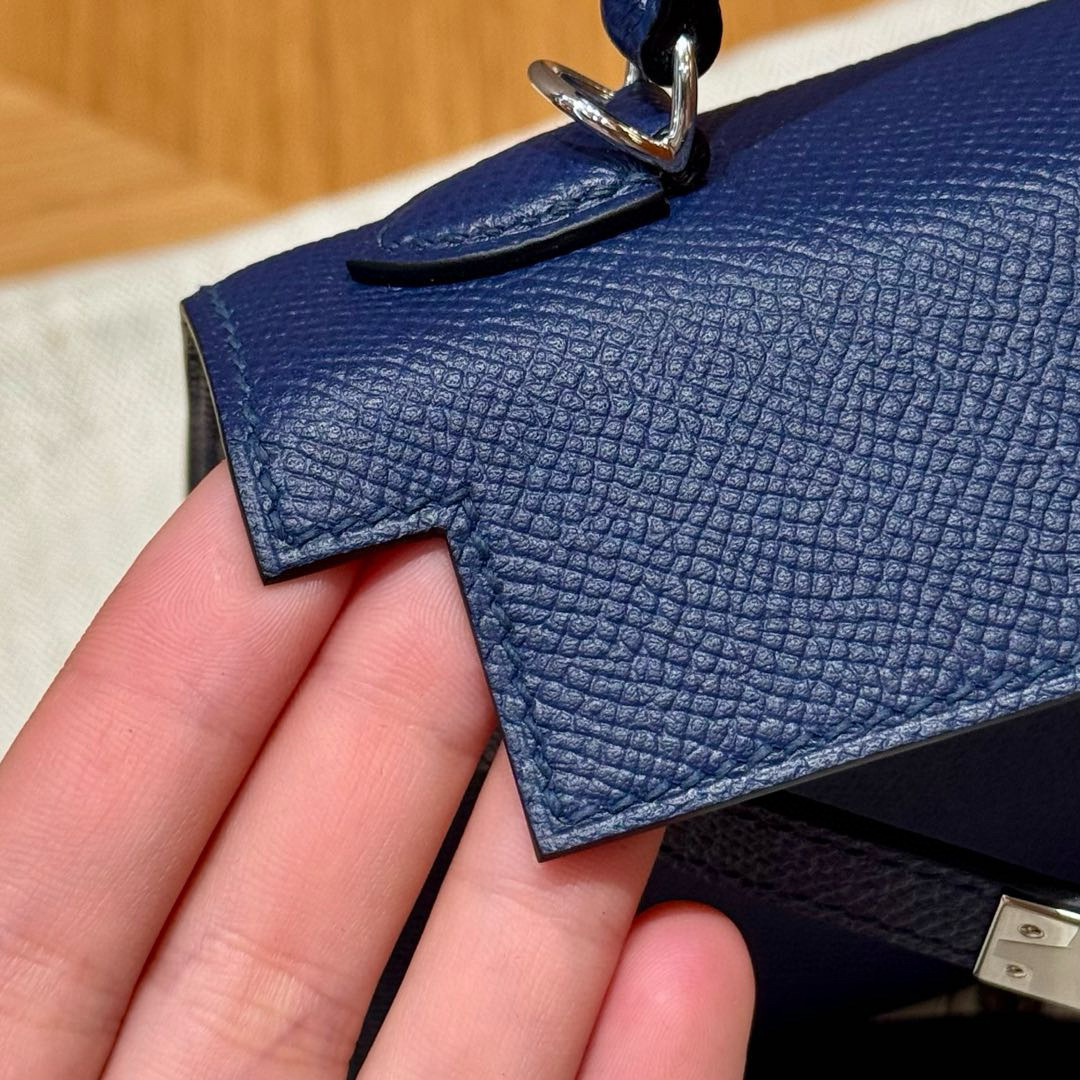 Hermès  Mini Kelly2 Size19 Blue saphir epsom