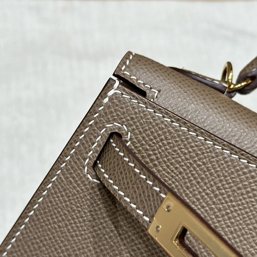 Hermès  Mini Kelly2 Size19 etoupe Epsom