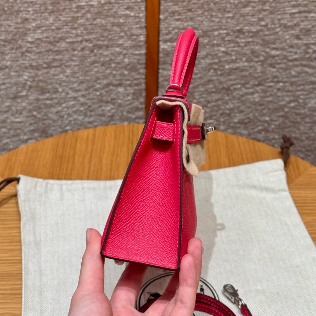 Hermès  Mini Kelly2 Size19 Rose extreme epsom