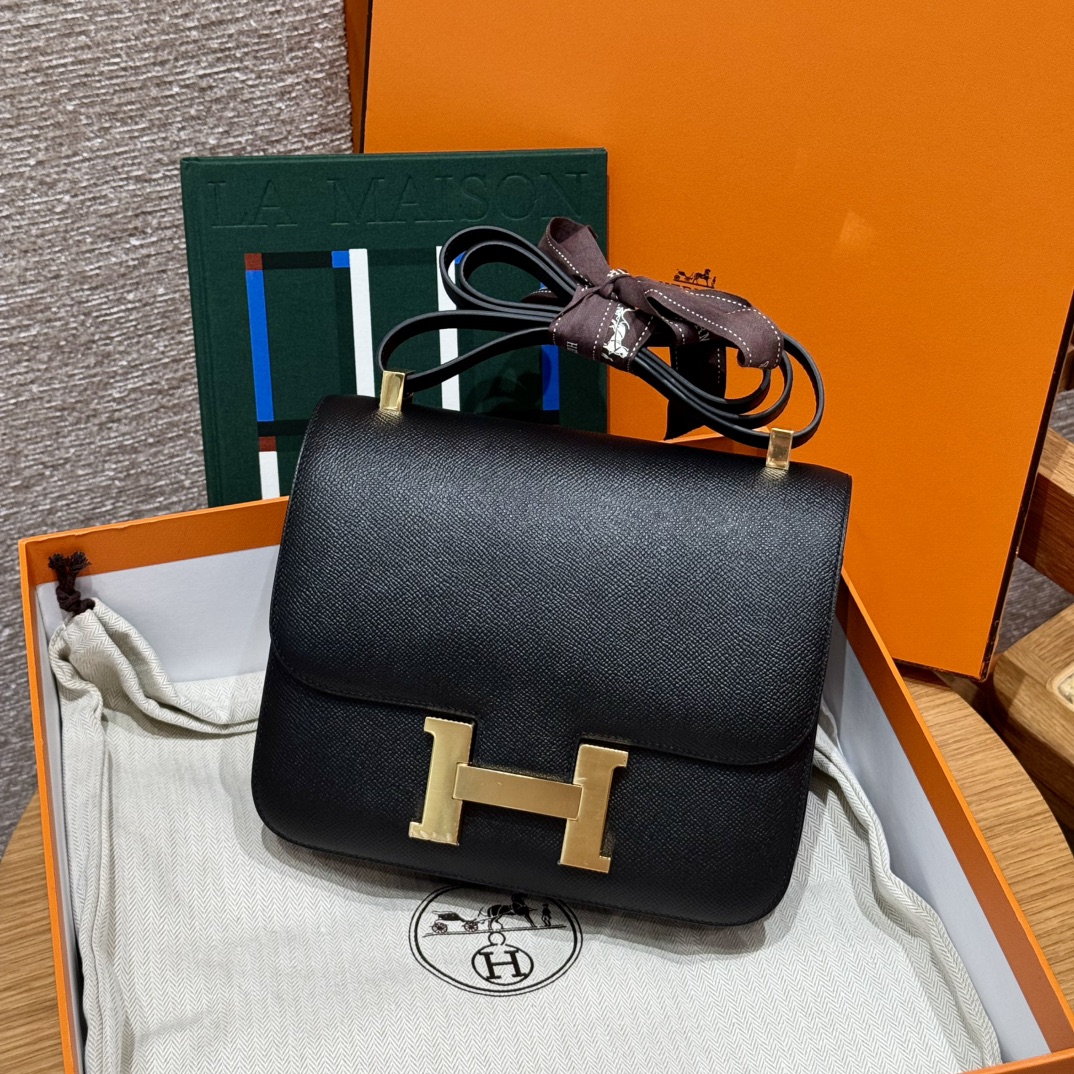 Hermès Constance 24 Noir Epsom