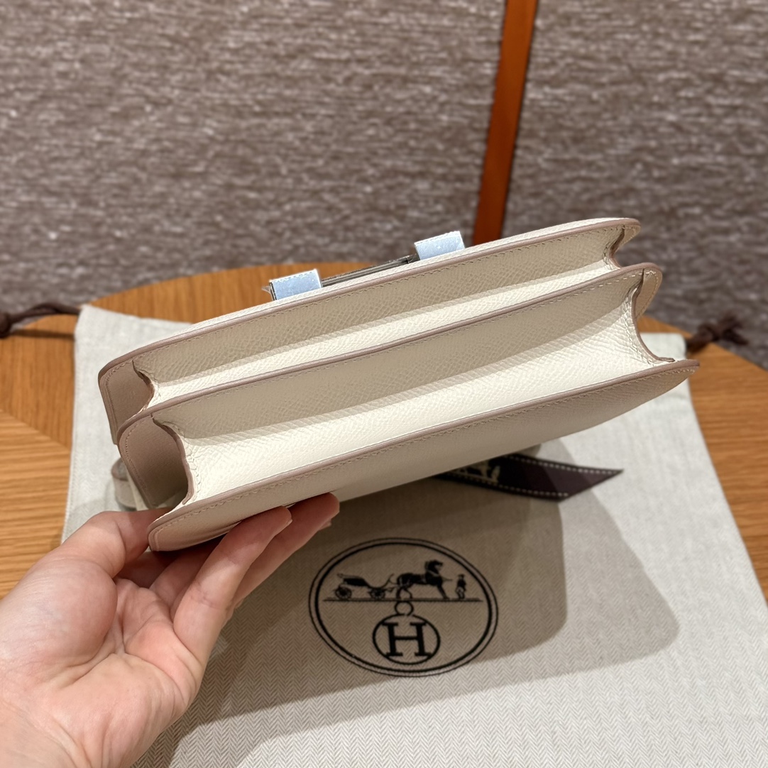 Hermès Constance 19 Craie Epsom Mirror