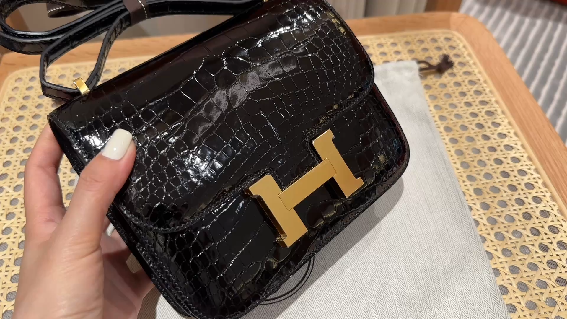 Hermès Constance 19 Black Alligator🐊