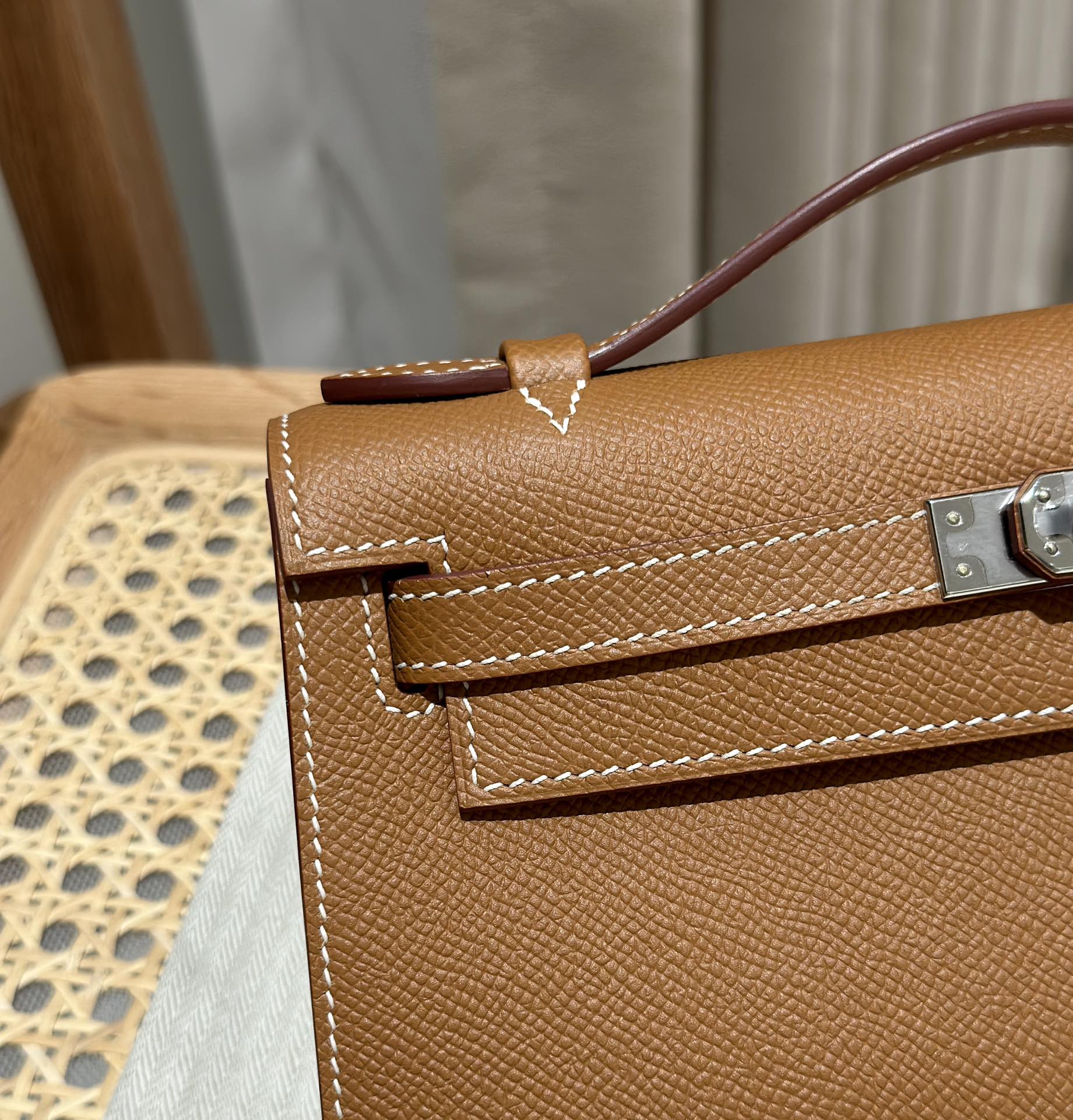 Hermès  Kelly Pochette 1 Gold Epsom