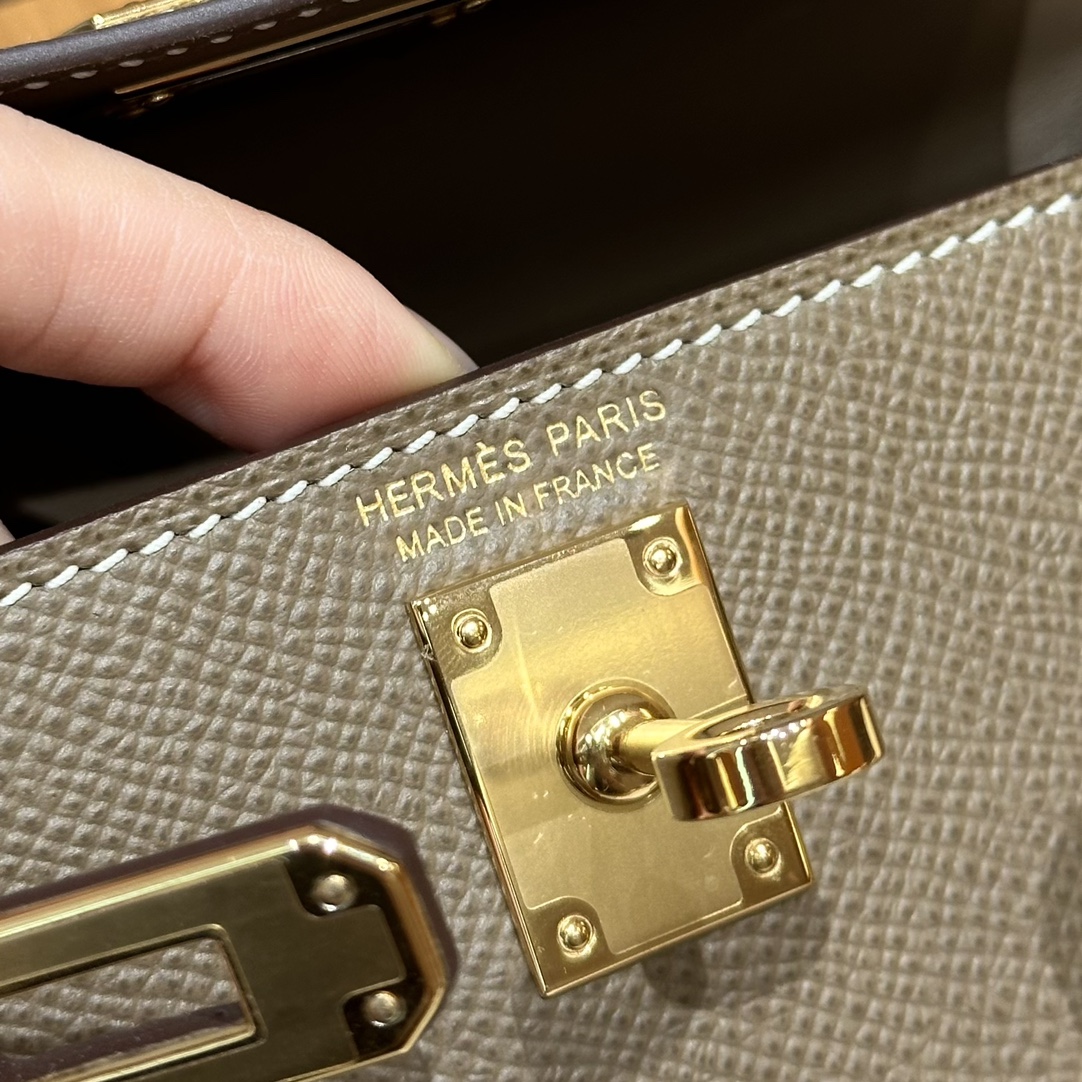 Hermès  Mini Kelly2 Size19 etoupe Epsom