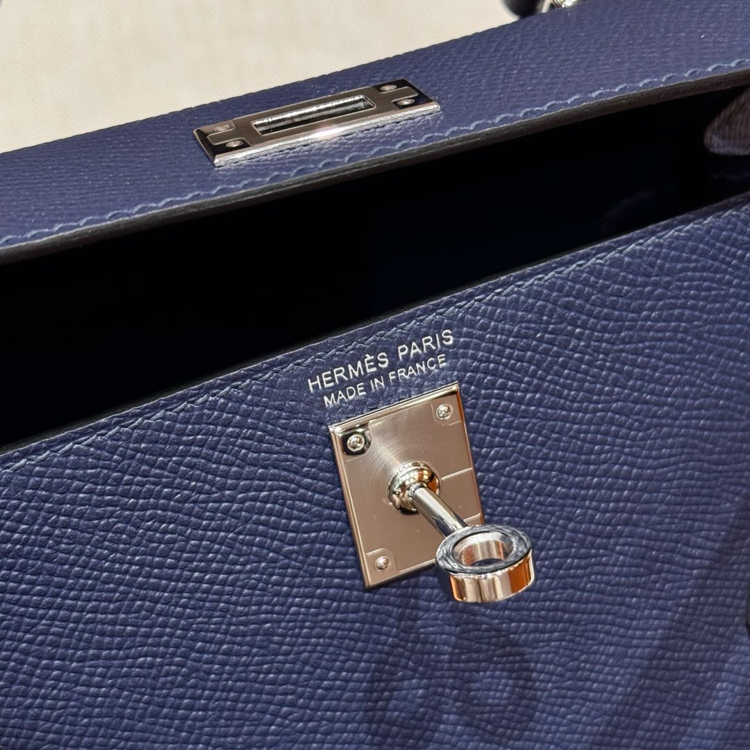 Hermès  Mini Kelly2 Size19 Blue saphir epsom