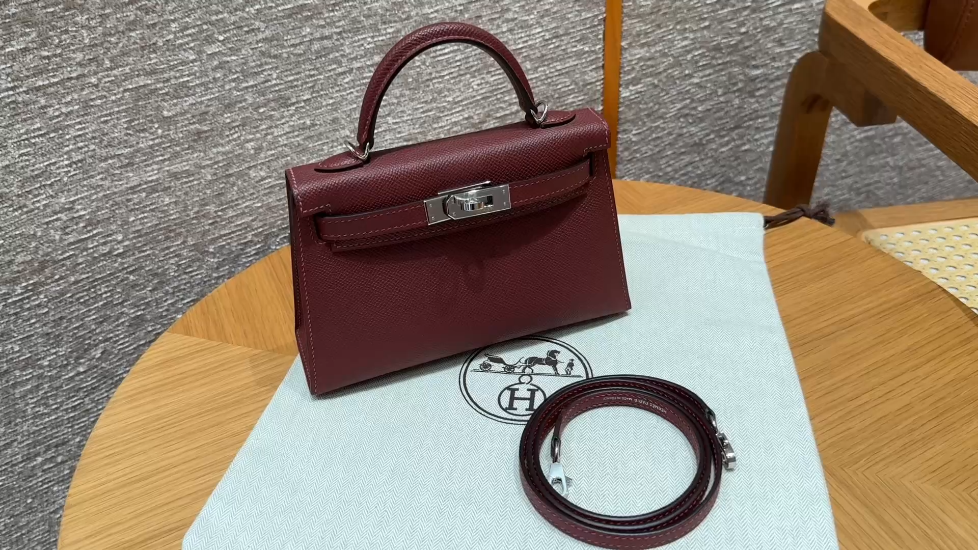 Hermès  Mini Kelly2 Size19  Rouge H  Epsom