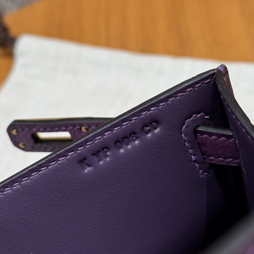 Hermès  Kelly Pochette 1  Anemone KK ostrich imported