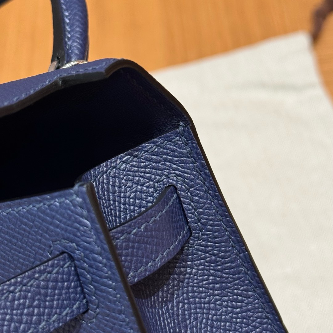 Hermès  Mini Kelly2 Size19 Blue saphir epsom