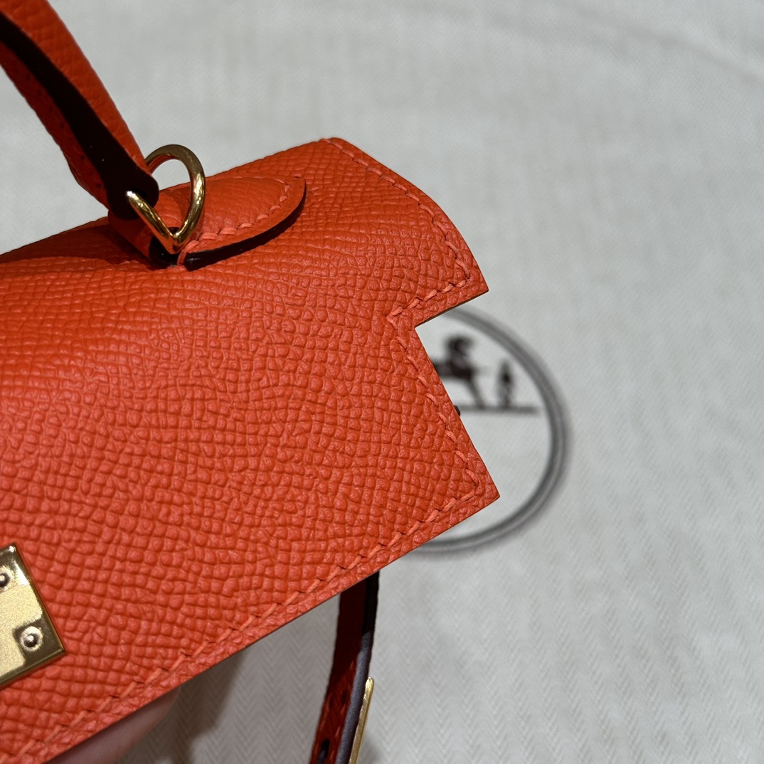 Hermès  Mini Kelly2 Size19 Feu  Epsom