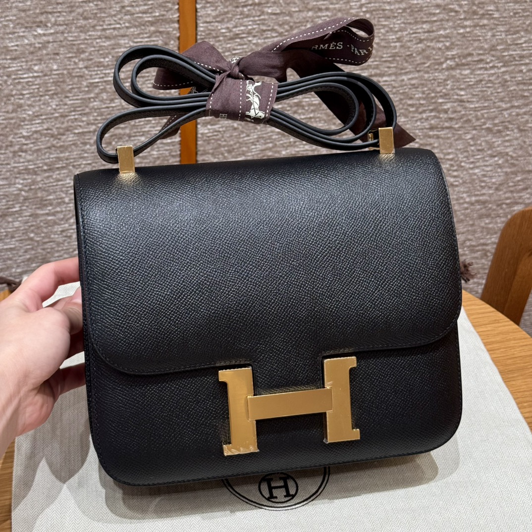 Hermès Constance 24 Noir Epsom