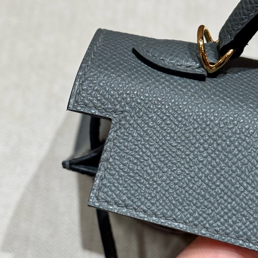 Hermès  Mini Kelly2 Size19 Vert Amanda  epsom