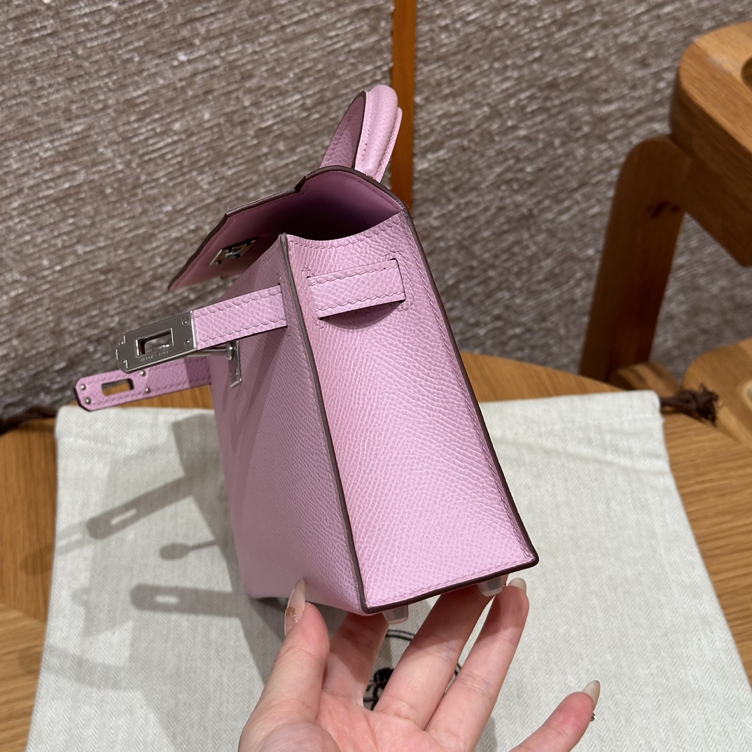 ermès  Mini Kelly2 Size19 Mauve  Epsom